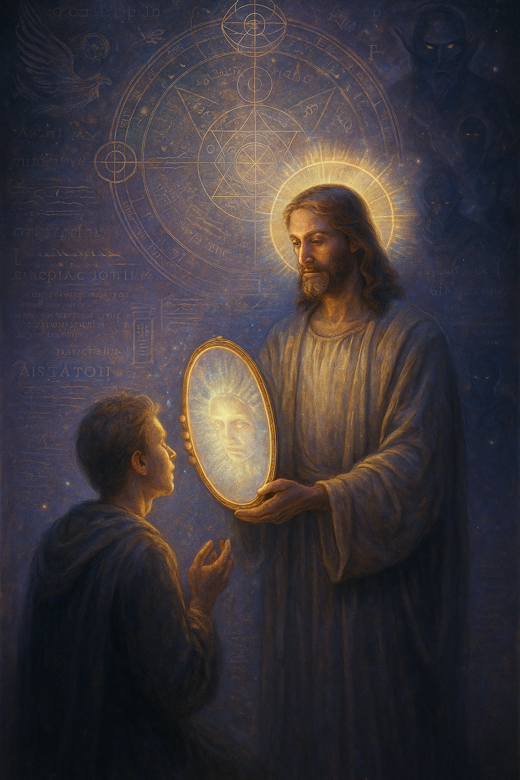 Christ holding the mirror of self-knowing