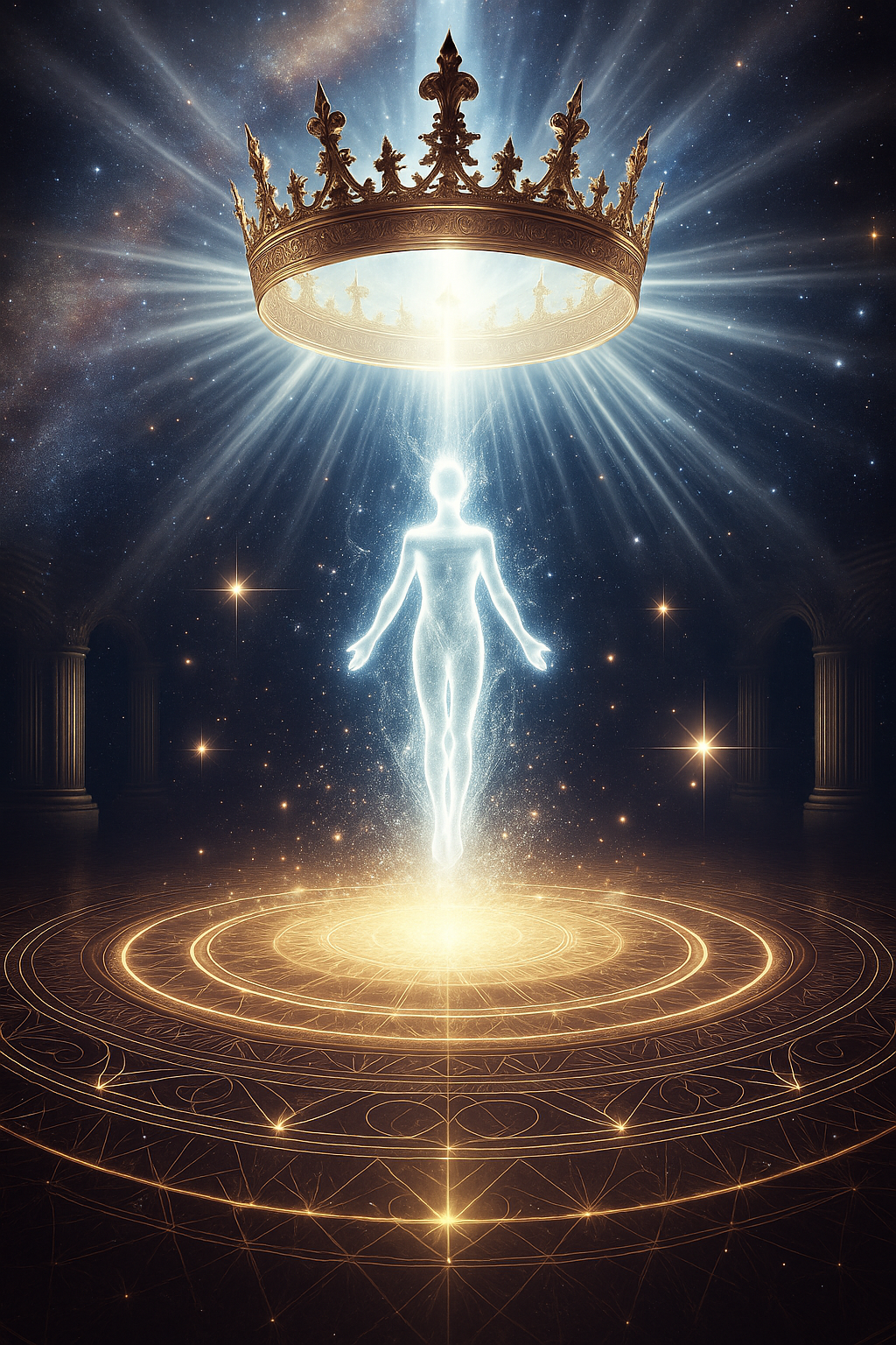 Crown of radiant light in cosmic void