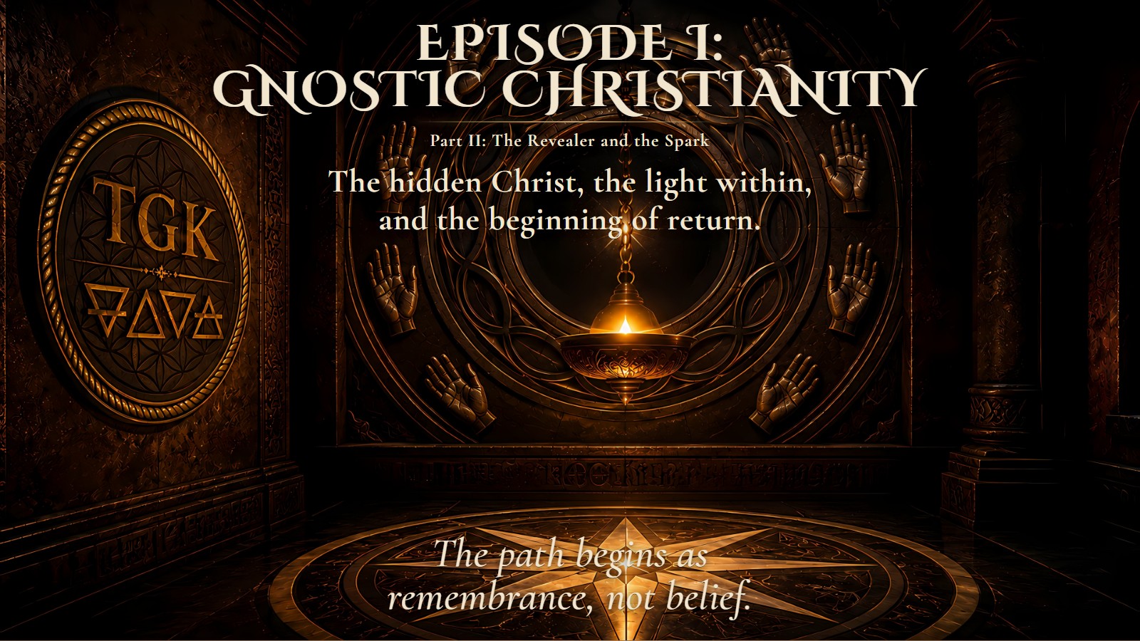 The Afterlife Episode I Part II artwork: Gnostic Christianity, the hidden Christ, and the divine spark.