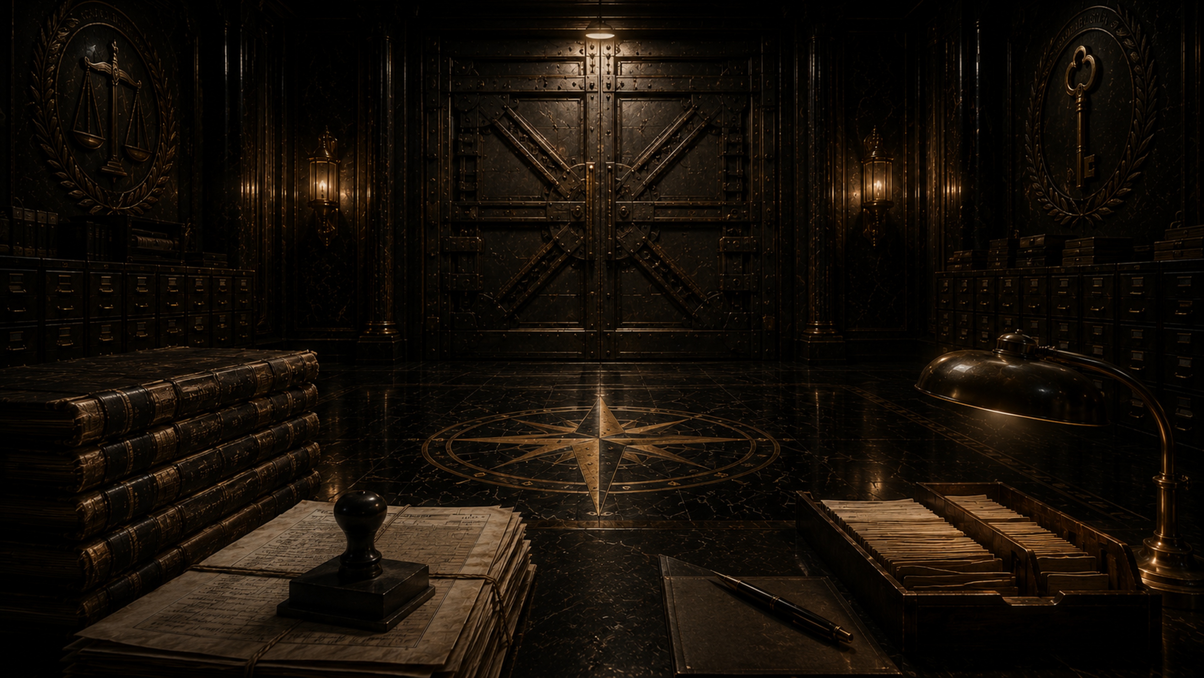 The Empire Codes Episode VI artwork: selective continuity corridors growing around a stressed public baseline.