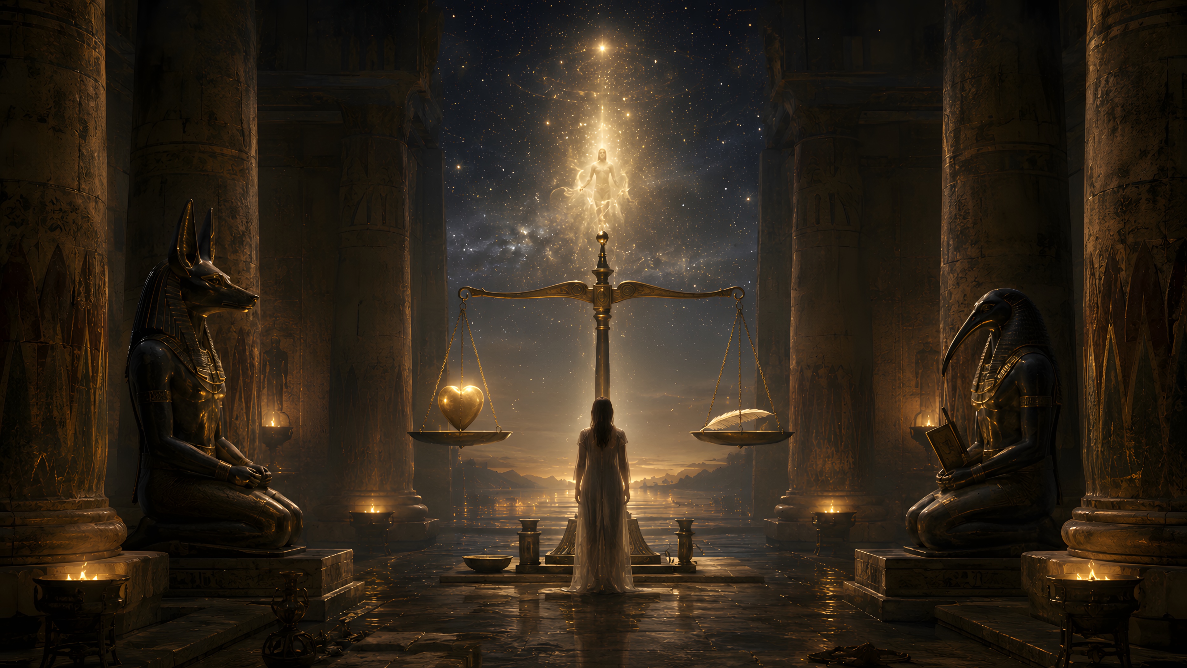 The Afterlife Episode V Part III artwork: Ancient Egypt, resurrection light, and the ascent of the Akh.