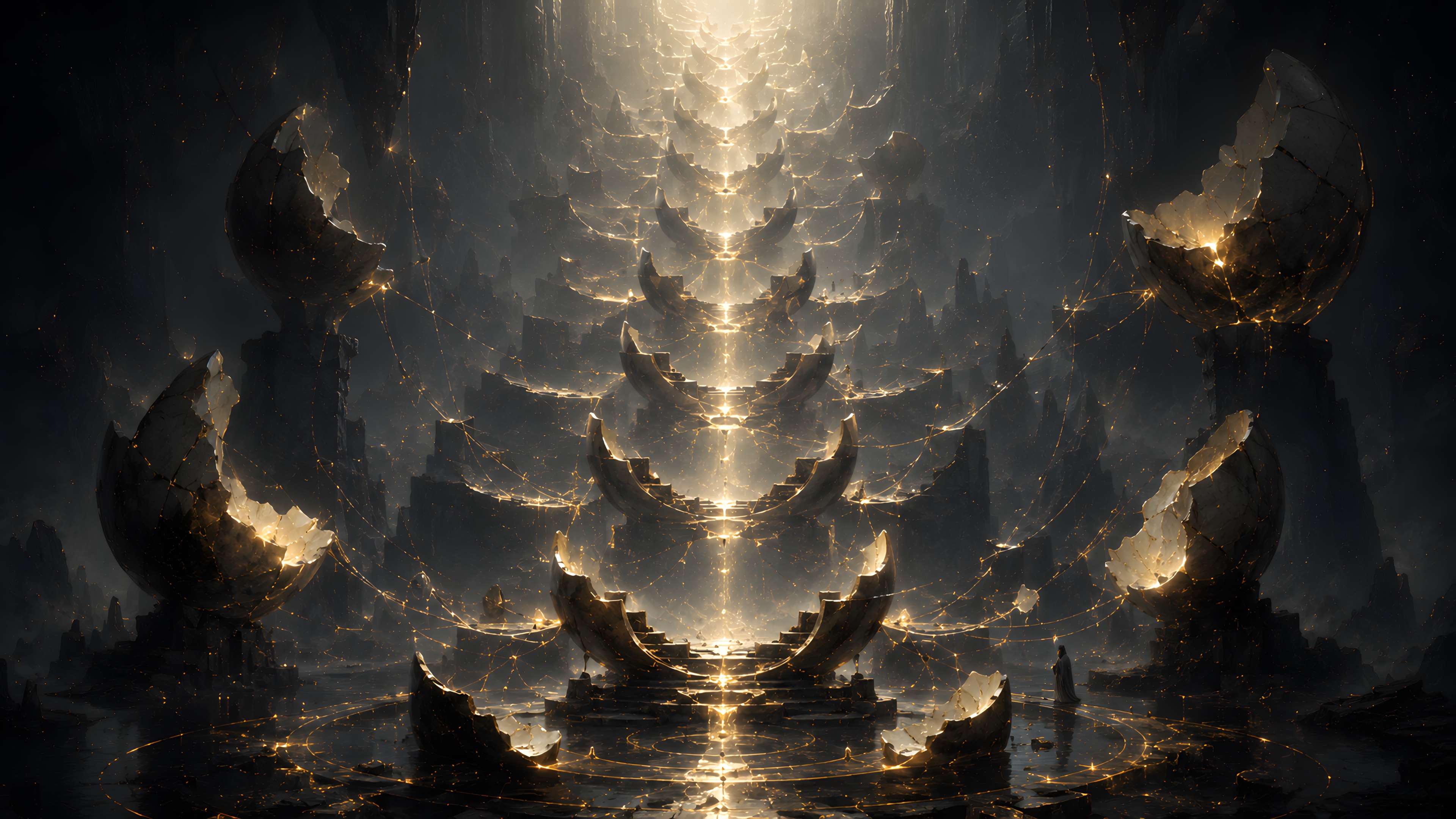 The Afterlife Episode III Part II artwork: Kabbalah, the ten Sefirot, and the soul's ascent through gates of light.